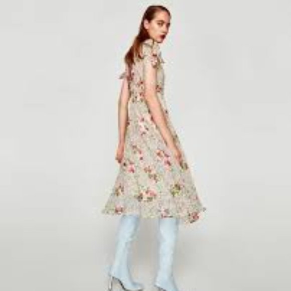 Zara NWT Midi Dress - Picture 1 of 4